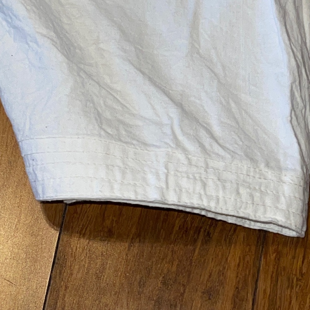 White Drawstring Wide Leg Pants - Picture 3 of 7